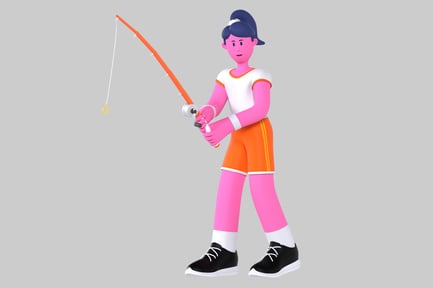 Preview: A man fishing.