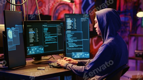 Preview: Hacker uploading software crack on SSD