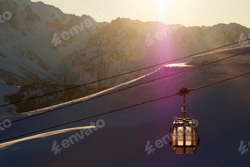 Preview: Ski lift on mountains