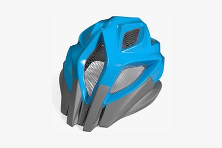 Vista previa: Casco de bicicleta con visera integrada y sistema de ventilación