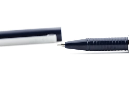 Preview: pen isolated on white background. Close up