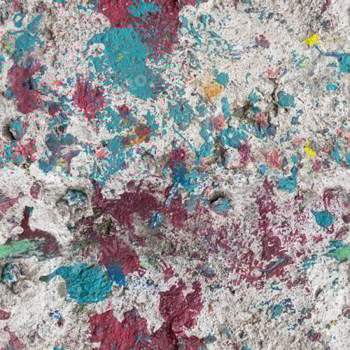 Preview: Concrete wall covered with many layers of old paint
