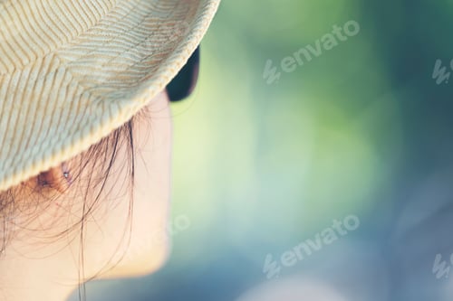 Preview: Portrait of a Asian woman with a natural background