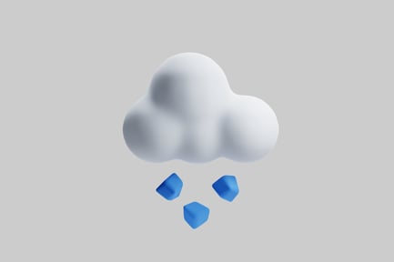 Preview: Stylized cloud with raindrops