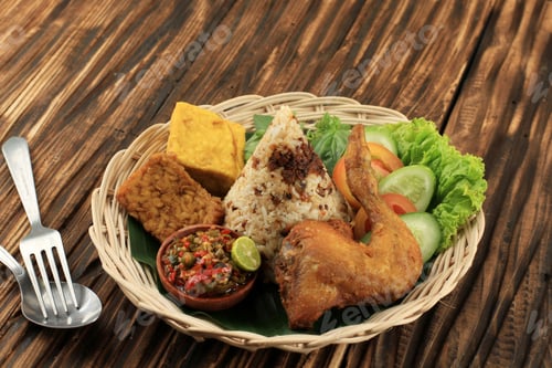 Preview: Nasi Tutug Oncom, Traditional Sundanese Meal Rice Mixed with Oncom Fermented Soybean