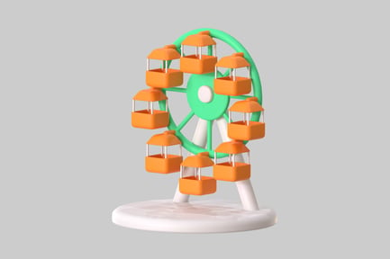 Preview: Cartoon ferris wheel fair ride