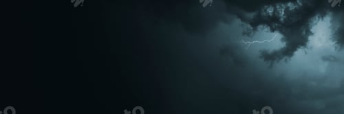 Preview: Stormy night sky in the countryside social banner