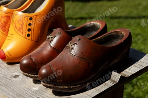 Preview: Traditional Dutch clogs, clompy shoes (Netherlands) Close-up