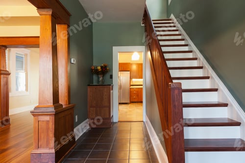 Preview: 53997,Stairs and corridor in new house