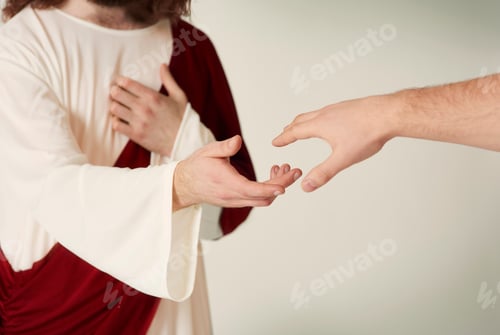 Preview: Jesus saving hand reaching for the faithful