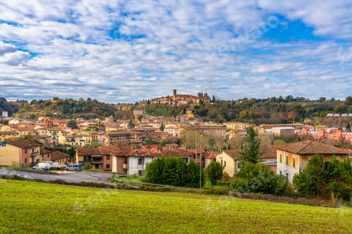 Preview: Medieval Skyline of Colle di Val d'Elsa town in Siena Hills, Tuscany, Italy