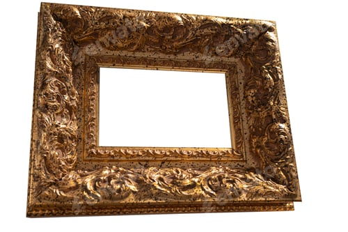 Preview: Empty frame for a picture or photo. Isolate with place for text. Frame isolated on white background