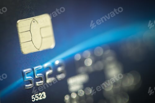 Visualização: Macro shot credit card.