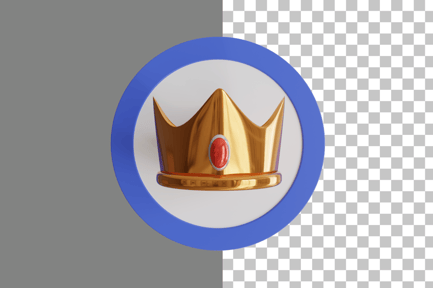 Preview: Crown Badge 3D Icon