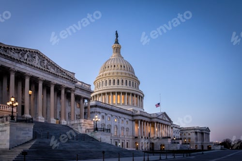 Preview: United States Capitol Building at sunset - Washington, DC, USA