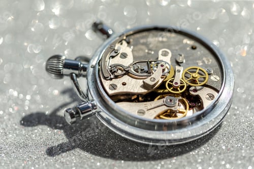 Preview: Mechanical Clockwork: Gears and Time on Glittering Surface