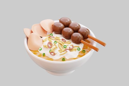 Preview: Stylized Indonesian Bubur Ayam 3D