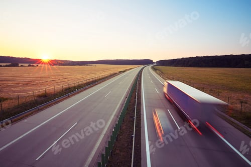 Preview: Highway at the sunrise