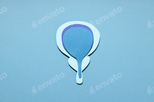 Preview: Design showing prostate cancer anatomy on blue background