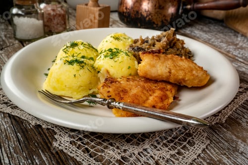 Preview: Fried cod fillet .