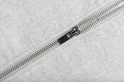 Preview: Zip on woolen fabric