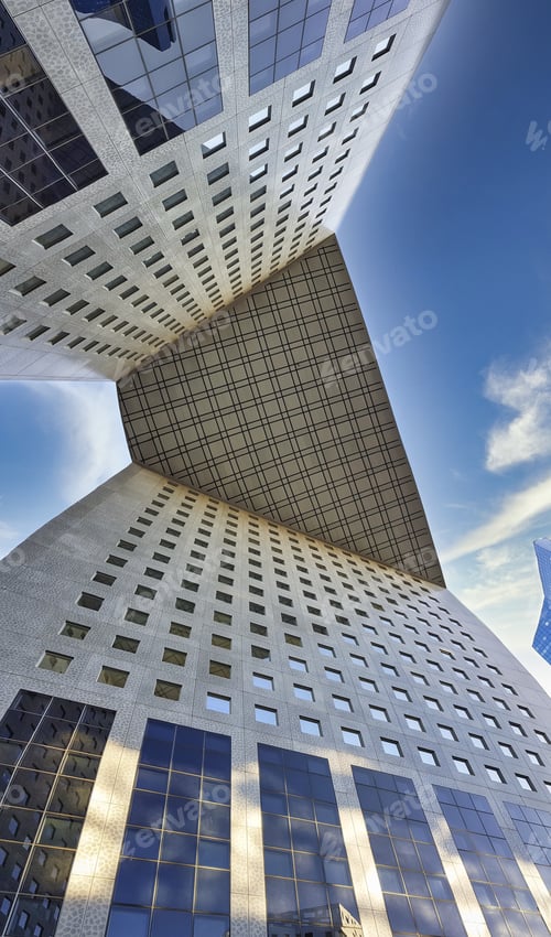 Preview: Vertical low angle shot of a modern office building