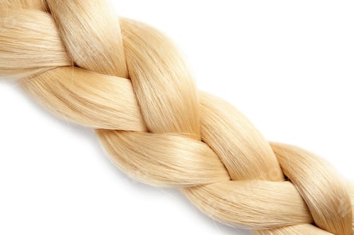 Preview: Healthy braided blond hair isolated on white
