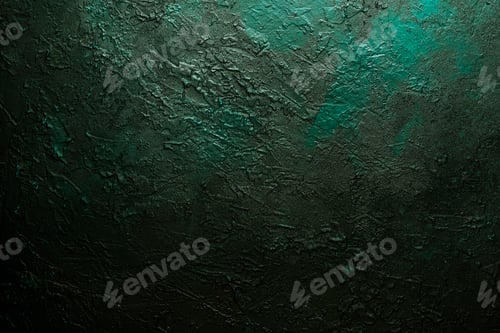 Preview: Deep emerald green texture or background with stains, waves and grain elements.