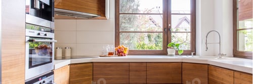 Preview: Wooden cupboards in classic kitchen