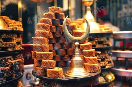 Preview: Rahat lukum in counter of a shop in Istanbul