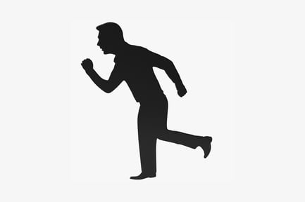Preview: Silhouette of running man
