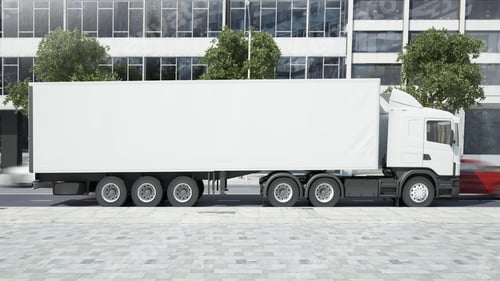 Preview: Van mockup isolated concept, Truck mock up