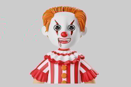 Preview: Creepy cartoon clown