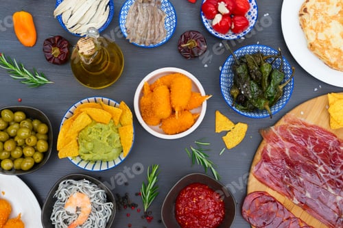 Preview: Table with spanish tapas