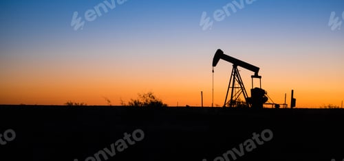 Preview: Texas Oil Pump Jack Fracking Crude Extraction Machine Sunset