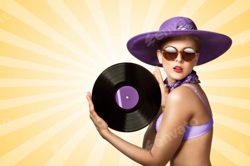 Preview: Bikini and vinyl.