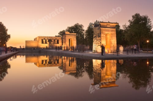 Preview: Madrid, Spain at the ancient Egyptian ruins of Temple Debod