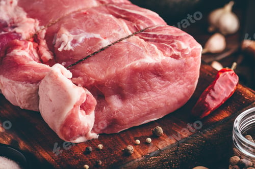 Preview: Rolled pork loin joint with different spices