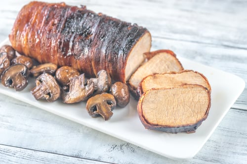 Preview: Pork loin wrapped in bacon