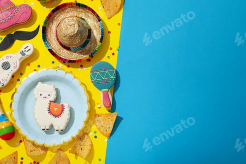 Preview: Cinco de Mayo celebration concept, nachos with decorations