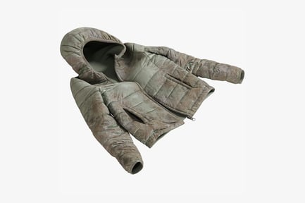 Preview: Worn Women's Hooded Down Jacket - Weathered Green
