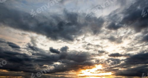 Preview: colorful dramatic sky with cloud at sunset