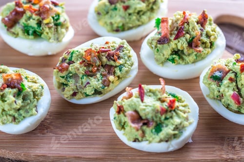 Preview: Bacon guacamole deviled eggs