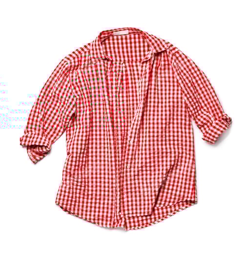 Preview: Cotton shirt isolated on a white background top view