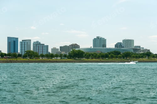 Preview: Chicago Downtown Skyline View From A Boat