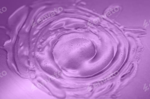 Preview: Abstract texture. Liquid gel cosmetics. Purple background.