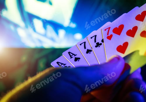 Preview: Poker Game Cards in Players Hand