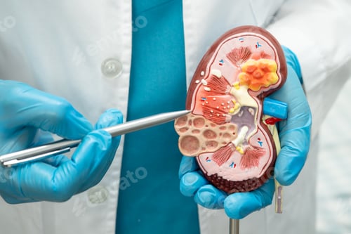 Preview: Kidney disease, Chronic kidney disease ckd, Doctor hold human model