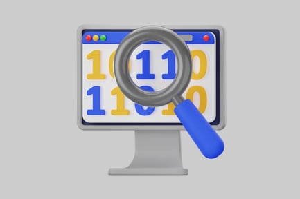 Computer Monitor with Magnifying Glass