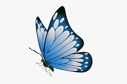 Preview: Stylized Light-Blue Butterfly